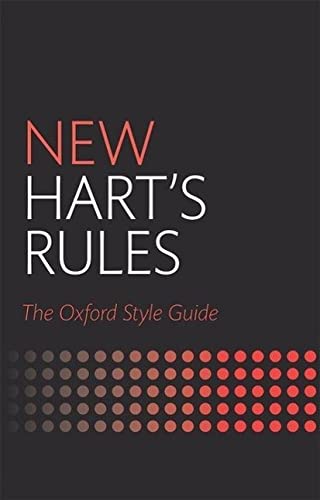 New Hart’s Rules: The Oxford Style Guide