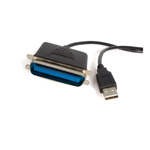 StarTech.com 6 ft. (1.8 m) USB to Parallel Port Adapter – IEEE-1284 – Male/Male – USB to Centronics Cable (ICUSB1284)