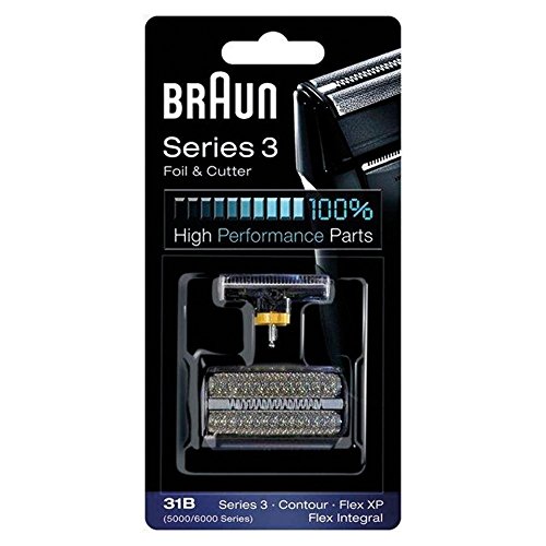 Braun 5000/6000FC- XP 31B Flex Integral Foil/Cutterblock Replacement Pack, Black