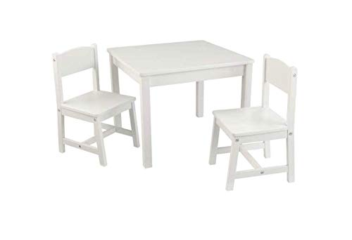 KidKraft Aspen Table and Chair Set – White 30.75″ x 27.5″ x 5.25″