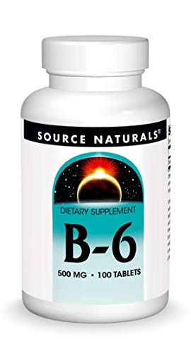 Source Naturals Vitamin B-6, 500 mg Immune System Support – 100 Tablets