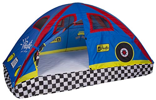 Pacific Play Tents 19710 Kids Rad Racer Bed Tent Playhouse – Twin Size , Yellow