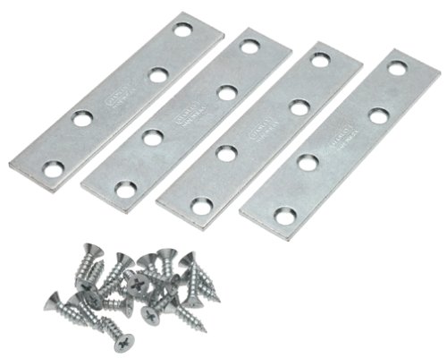 Stanley Hardware 75-5851 4″ Mending Plates – Zinc Plated 4 per Package