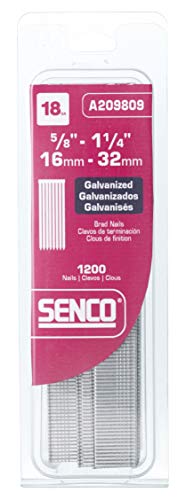 Senco A209809 18-Gauge-by-5/8-Inch to 1-1/4-Inch Electro Galvanized Variety Pack Brads