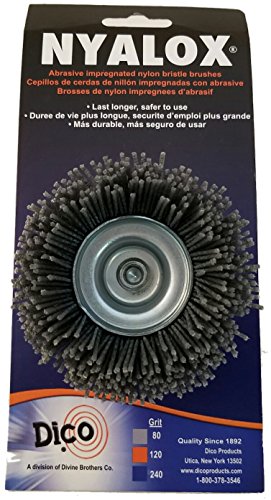 Dico Products 7200005 Nylox Cup Brush 21/2″ 80 Grit, Grey