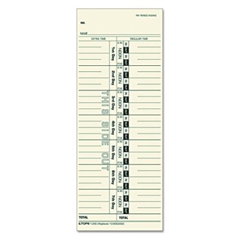 TOPS 1256 Acroprint/Cincinnati/Lathem/Simplex/Stromberg Time Card 3 1/2 x 9 (Box of 500) | The Storepaperoomates Retail Market - Fast Affordable Shopping