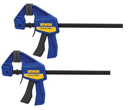 IRWIN QUICK-GRIP Bar Clamp, One-Handed Mini, 6-Inch, 2-Pack (1964743)
