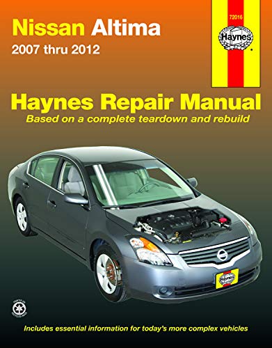 Nissan Altima (07-12) Haynes Repair Manual (Does not include information specific to hybrid models. Includes thorough vehicle coverage apart from the specific exclusion noted)