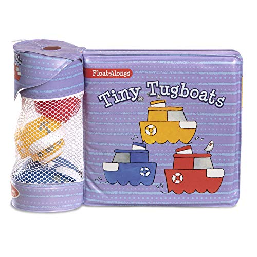 Melissa & Doug Children’s Book – Float-Alongs: Tiny Tugboats (Bath Book + 3 Floating Tugboat Toys)
