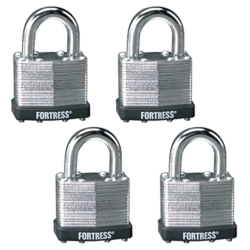 Master Lock 1803Q Fortress Outdoor Padlock with Key, 4 Pack Keyed-Alike