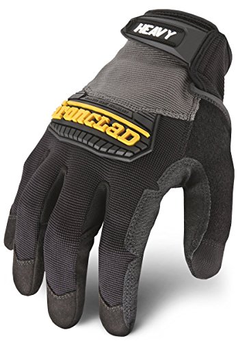 Ironclad Heavy Utility Work Gloves HUG, High Abrasion Resistance, Performance Fit, Durable, Machine Washable, (1 Pair), LARGE