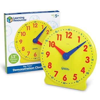 Learning Resources Big Time Learning Clock, Analog Clock, Homeschool, 12 Hour, Basic Math Development, Ages 5+ | The Storepaperoomates Retail Market - Fast Affordable Shopping