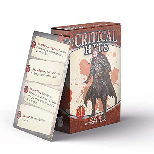 Nord Games Dungeons and Dragons 5th Edition Deck of Cards – Critical Hit Deck for Dungeon Masters 50 Cards – Games for Adults and Kids – DND Books – Gaming Accessories – Compatible with D&D 5e