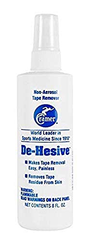 Cramer De-Hesive Spray, Easily Removes Athletic Tape Adhesive and Base, Painlessly Remove Ankle and Kinetic Taping Residue From Skin, Athletic Training Equipment, AT Supplies, 8 Ounce Spray