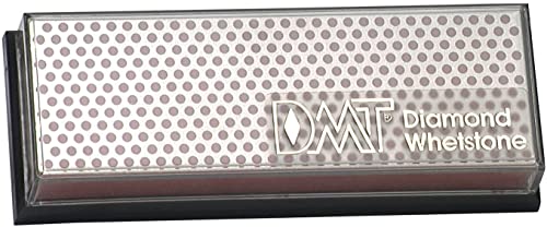 DMT (Diamond Machining Technology) 6-inch Diamond Whetstone Sharpening Stone with Plastic Case – Fine, W6FP
