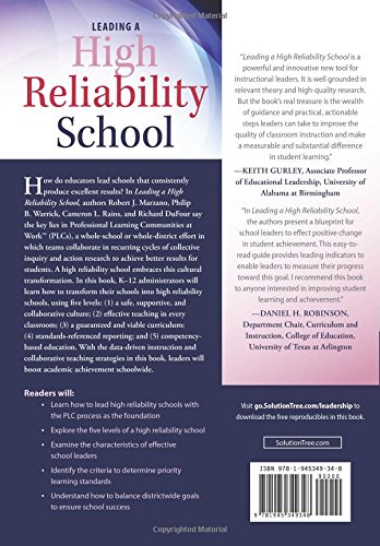 Leading a High Reliability School (Use Data-Driven Instruction and Collaborative Teaching Strategies to Boost Academic Achievement) | The Storepaperoomates Retail Market - Fast Affordable Shopping