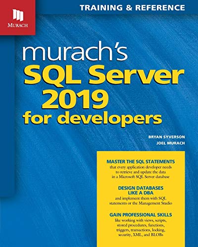 Murach’s SQL Server 2019 for Developers