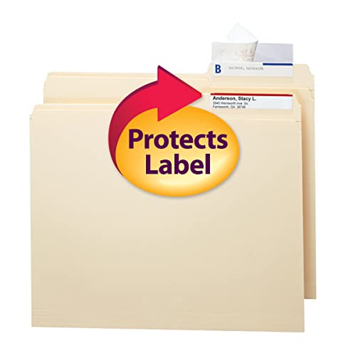 Smead Seal and View® Clear Label Protector, Size 3-1/2×1-11/16-Inches Before Folding, 100 per Pack (67600)