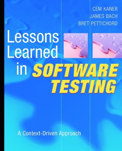 Lessons Learned in Software Testing: A Context-Driven Approach | The Storepaperoomates Retail Market - Fast Affordable Shopping