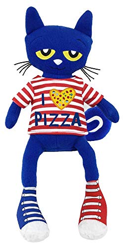 MerryMakers Pete The Cat Pizza Party Soft Plush Blue Cat Stuffed Animal Toy, 14.5-Inch, from James Dean’s Pete The Cat Book Series, Multi (1868)