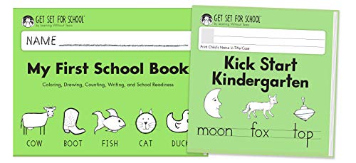 Learning Without Tears – Transition to Kindergarten Student Workbook Set, Current Edition – Includes My First School Book & Kick Start Kindergarten Workbook – Pre-K Writing Book – for School or Home