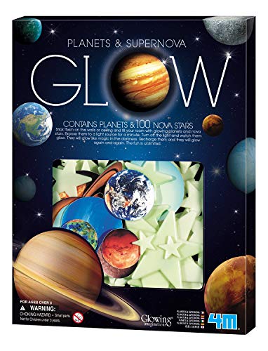 Toysmith 4M Glow In The Dark Planets & Supernova – Astronomy Space Stem Toys Gift Room Décor For Kids & Teens, Boys & Girls