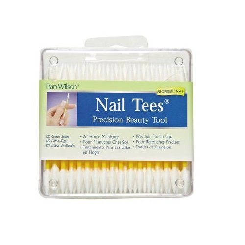 Fran Wilson NAIL TEES COTTON TIPS 120 Count – The Ultimate Nail Tool, Multi-Purpose Double-sided Swabs with Pointed Ends for Precise Touch-ups and the Perfect At-Home Manicure & Pedicure