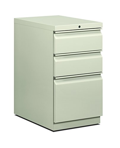 HON 33723RQ Efficiencies Mobile Pedestal File – Storage Pedestal with 1 File and 2 Box Drawers 22-7/8-Inch , Light Gray (H33723R)