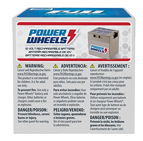 Power Wheels 12-Volt Rechargeable Battery, replacement battery for Power Wheels ride-on vehicles
