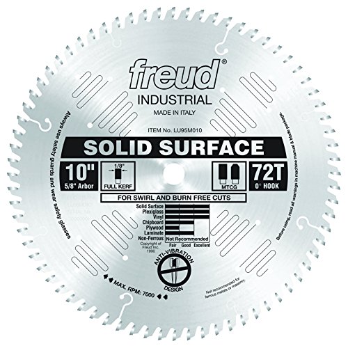 Freud LU95M010: 10″ x 72T Solid Surface Blade