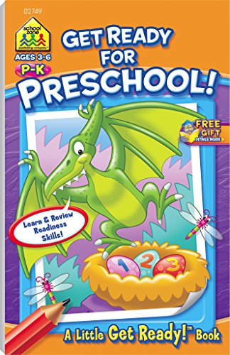 School Zone – Get Ready for Preschool Workbook – Ages 3 to 6, Letters, Numbers, Colors, Counting, Rhyming, Patterns, Matching, and More (School Zone Little Get Ready!™ Book Series)