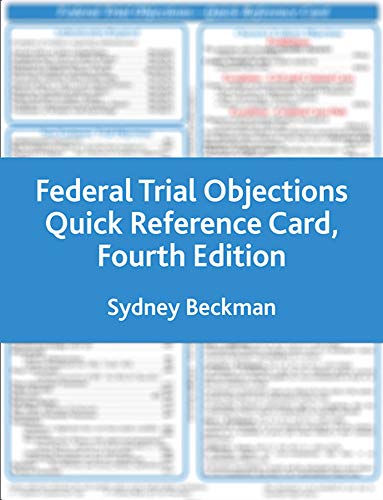 Federal Trial Objections Reference Card (Nita)