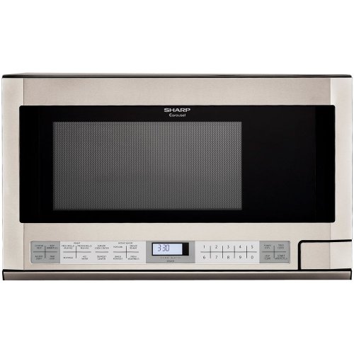 Sharp R-1214 1-1/2-Cubic Feet 1100-Watt Over-the-Counter Microwave, Stainless