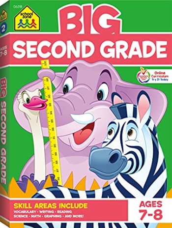 School Zone – Big Second Grade Workbook – 320 Pages, Ages 7 to 8, 2nd Grade, Word Problems, Reading Comprehension, Phonics, Math, Science, and More (School Zone Big Workbook Series) | The Storepaperoomates Retail Market - Fast Affordable Shopping