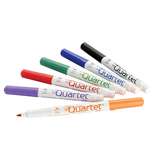 Quartet Classic Low Odor Dry-Erase Markers, Fine Tip, Assorted Colors, 6 Pack (659511Q)