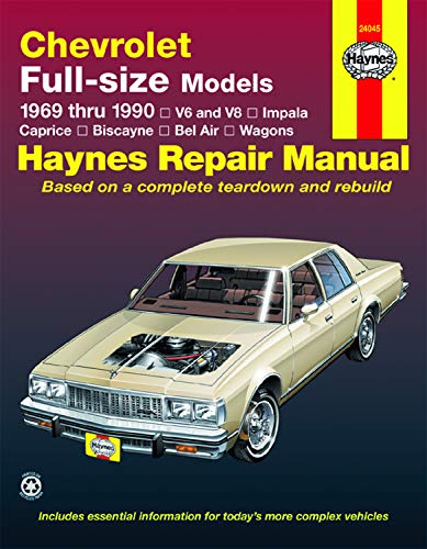 Chevrolet full-size V6 & V8 Impala, Caprice, Biscayne, Bel Air, Kingswood & Townsman (69-90) Haynes Repair Manual (Does not include information specific to diesel engines.) (Haynes Manuals)