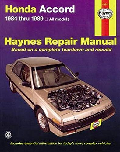 Honda Accord 1984 thru 1989 All Models (Haynes Repair Manual)