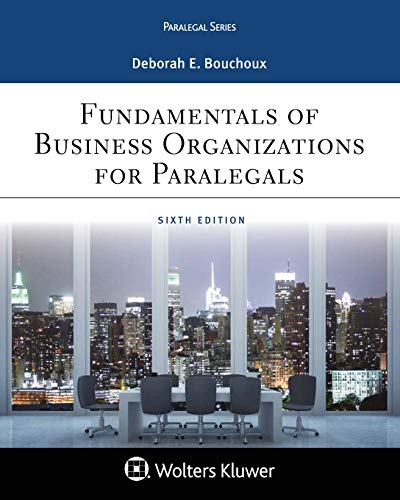 Paralegal Series Fundamentals of Business Organizations for Paralegals