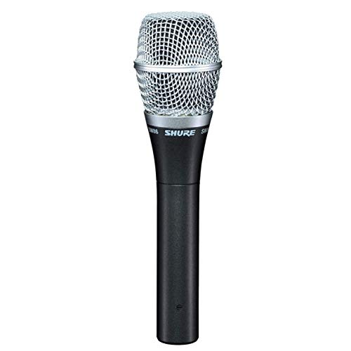 Shure SM86 Cardioid Condenser Vocal Microphone for Professional Use in Live Performance with Built-in 3-Point Shock Mount, 2-Stage Pop Filter to Reduce Wind/Breath Noise, No Cable Included (SM86-LC)
