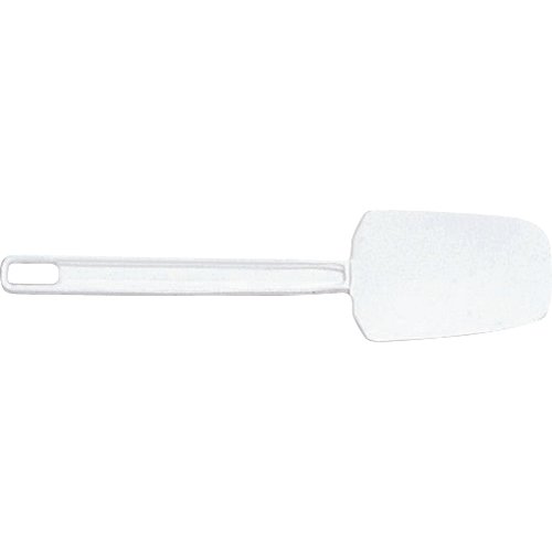 Rubbermaid Commercial Products Scraper Spatula, 9.5-Inch, White, Spoon Shaped Food Scraper for Baking/Mixing/Cooking in Kitchens
