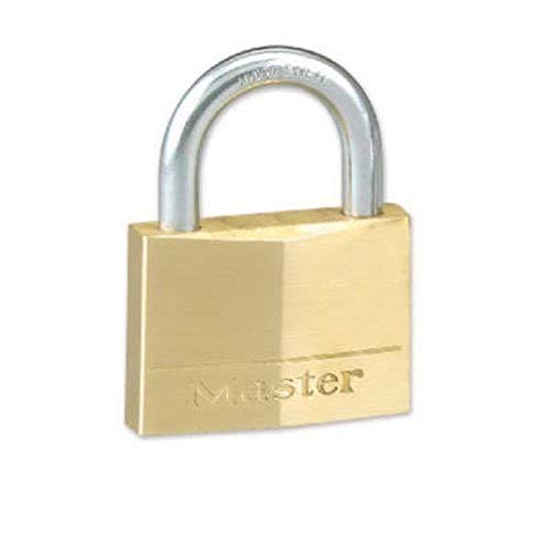 Master Lock 150D Brass Padlock, Silver