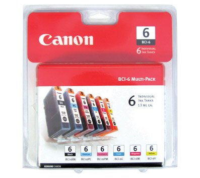 Canon BCI-6 6 Color Multi Pack Compatible to iP8500, iP6000D, i9900, i9100, i960, i950, i900D, S9000, S900, S830D, S820D, S820, S800, BJC 8200