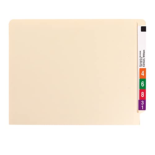 Smead End Tab File Folder, Shelf-Master Reinforced Straight-Cut Tab, Letter Size, Manila, 100 per Box (24109)