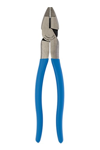 Channellock 369 9.5-Inch Lineman’s Pliers | Xtreme Leverage Technology (XLT) Requires Less Force to Cut than Other High-Leverage Models | Forged from High Carbon Steel | Made in the USA, Blue Handle