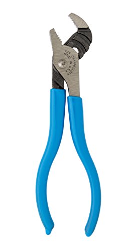 CHANNELLOCK 424 Straight Jaw Tongue & Groove Pliers, 4.5-inch | 1/2-inch Jaw Capacity | 3 Adjustments | Forged High-Carbon U.S. Steel | 90° Teeth Grip in Both Directions | Made in USA, Polished Steel
