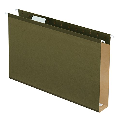 Pendaflex Extra Capacity Reinforced Hanging File Folders, 2″, Legal Size, Standard Green, 1/5 Cut, 25/BX (4153×2)