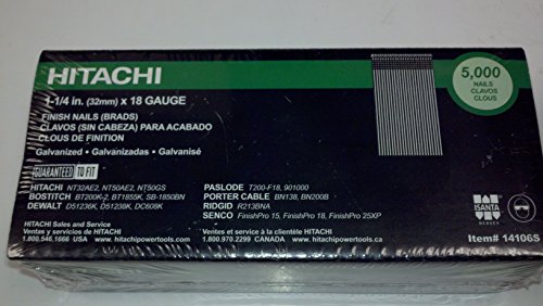 Hitachi 14106 1-1/4-Inch x 18 Gauge Finish Nail (Discontinued by Manufacturer)