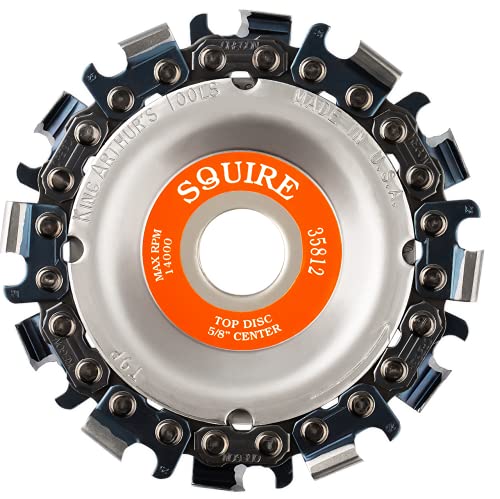 King Arthur’s Tools Patented Squire 12 Tooth Circular Saw Blade Carving Disc for Woodworking, Removal, Cutting, and Shaping – 5/8” Bore, Fits Most Standard 4 1/2″, 115-125mm Angle Grinders #35812