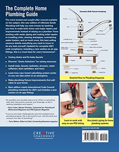 Ultimate Guide: Plumbing, Updated 5th Edition (Creative Homeowner) Beginner-Friendly Step-by-Step Projects, Comprehensive How-To Information, Code-Compliant Techniques for DIY, and Over 800 Photos | The Storepaperoomates Retail Market - Fast Affordable Shopping