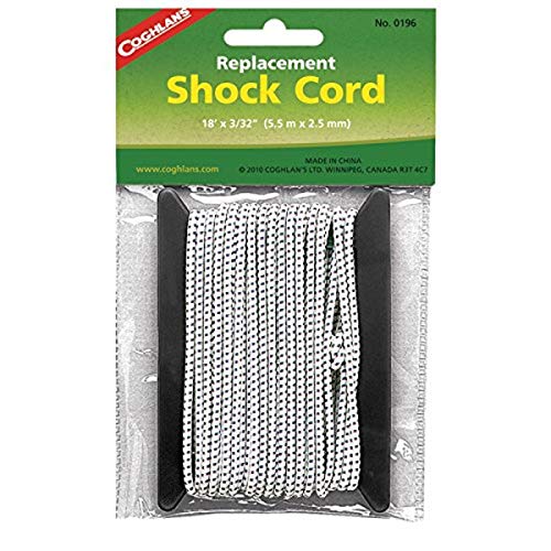 Coghlans Replacement Shock Cord for Tents – Coghlans 0196 18 ft. x 3/32 inch